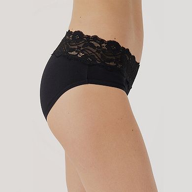 Lace Waist Brief 3-Pack Made with Organic Cotton