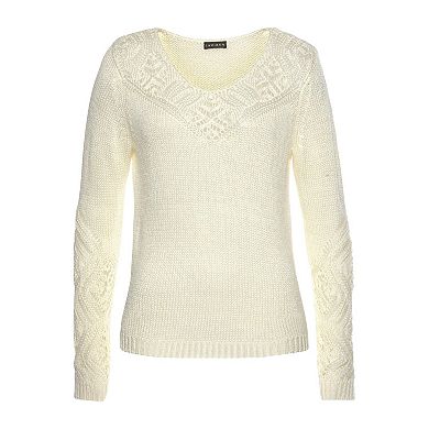 Lascana Women's Ajour Knit Detail Sweater