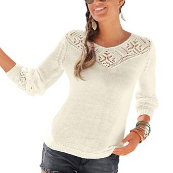 Lascana Women's Ajour Knit Detail Sweater