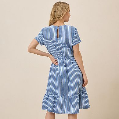 Canopy Linen Blend Notch Neck Dress Made With Organic Cotton