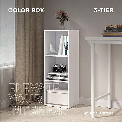 31.5 in. Tall Wood 3-Shelf Etagere Bookcase