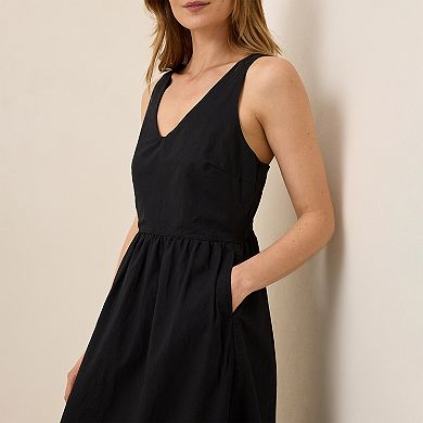 Canopy Linen Blend Easy Tank Dress Made With Organic Cotton
