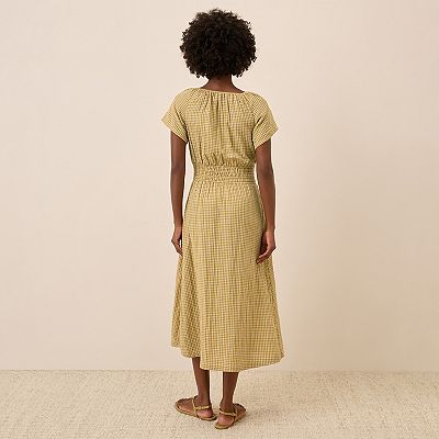 white christmas dresses Boho Sunrise Women's Cotton Midi Dress