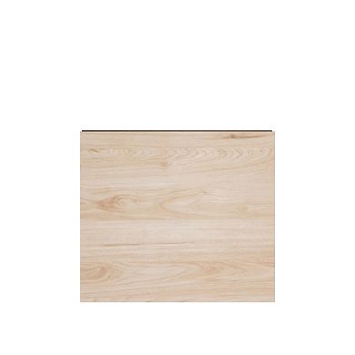 15.74 in. White and Natural Oak Rectangle Wood End Table with 1 Drawer