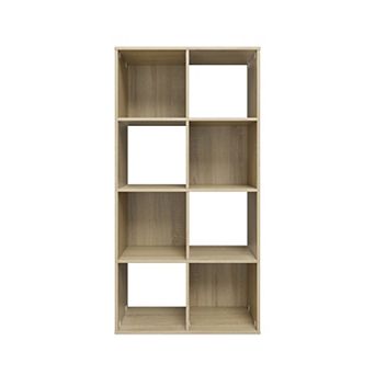 46.46 in Tall Wood 4-Shelf Etagere Bookcase
