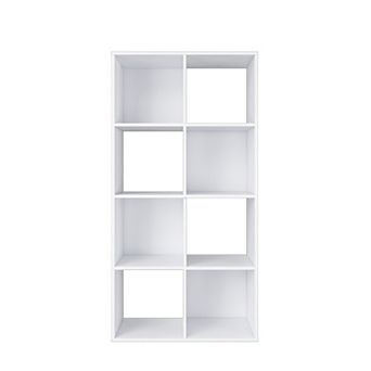 46.46 in Tall Wood 4-Shelf Etagere Bookcase