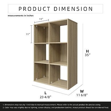 34.96 in. Tall Wood 3-Shelf Etagere Bookcase