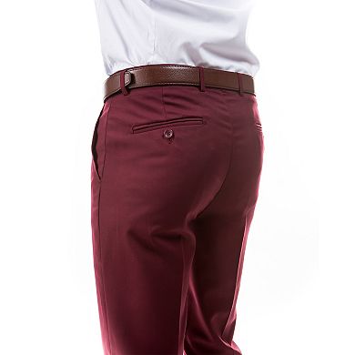 Azzuro Men's 3-Pack of Burgundy Dress Pants