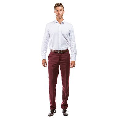 Azzuro Men's 3-Pack of Burgundy Dress Pants