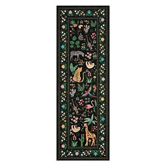 Insect Botanical Washable Area Rugs, Vintage Floral Boho Carpet for Living Room Nursery Hallway