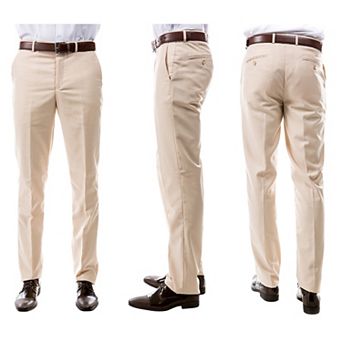 Azzuro Men's 3-Pack of Tan Dress Pants