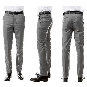 Azzuro Men's 3-Pack of Mid Grey Dress Pants