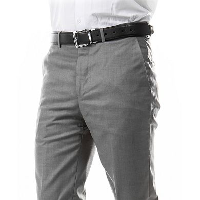 Azzuro Men's 3-Pack of Mid Grey Dress Pants
