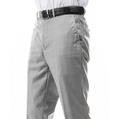 Azzuro Men's 3-Pack of Light Grey Dress Pants