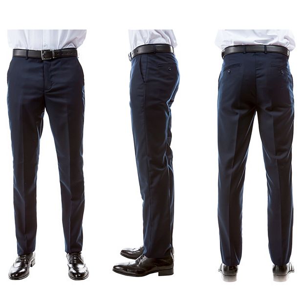 Azzuro Men's 3-Pack of Navy Dress Pants