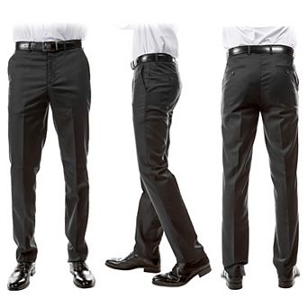 Azzuro Men's 3-Pack of Charcoal Dress Pants
