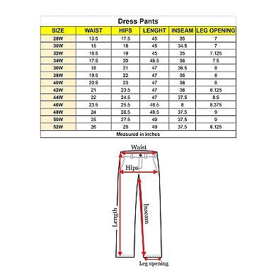 Azzuro Men's 3-Pack of Charcoal Dress Pants