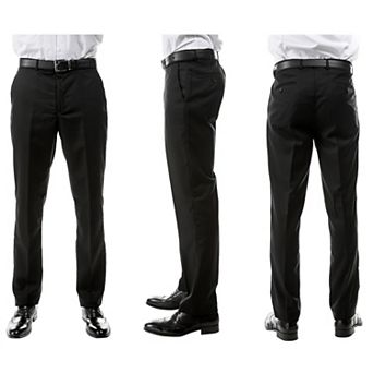 Azzuro Men's 3-Pack of Black Dress Pants