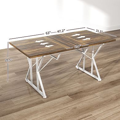 47inch-63" Expandable Dining Table Extendable Kitchen Table