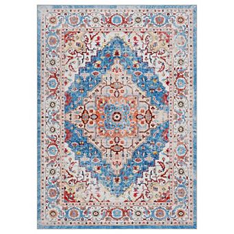 Washable Vintage Distressed Floral Area Rugs for Living Room Nursery Office Hallway Christmas Decor