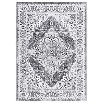 Washable Vintage Distressed Floral Area Rugs for Living Room Nursery Office Hallway Christmas Decor