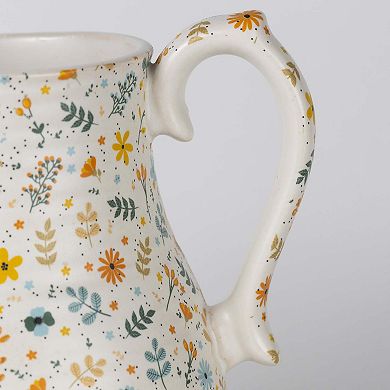 Tula Floral Ceramic Pitcher