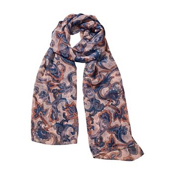 Komal Paisley Chiffon Scarf