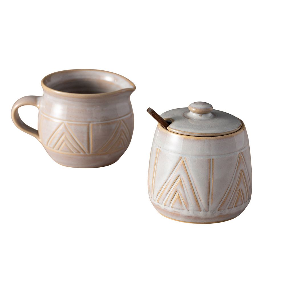 Mountain Peaks Ceramic Cream and Sugar Set