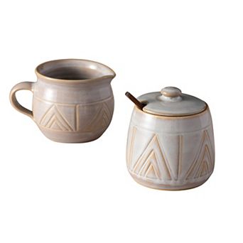 Mountain Peaks Ceramic Cream and Sugar Set