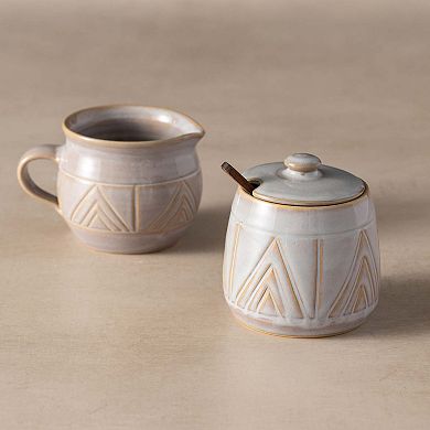 Mountain Peaks Ceramic Cream and Sugar Set