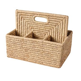 Pleta Woven Date Palm Leaf Utensil Caddy
