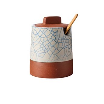 Ciya Blue Crackle Honey Pot