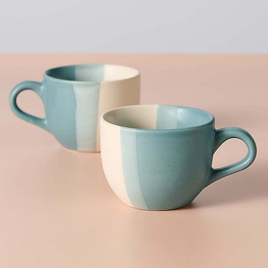 Pheeka Striped Tea Cups - Set of 2