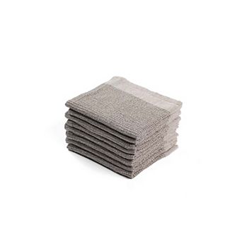 Waffle Weave Dish Cloths, 12" x 12" - Set of 8
