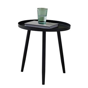 Kings Brand Furniture Round Metal Side End Table, Nightstand Accent Table,Pedestal Plant Stand