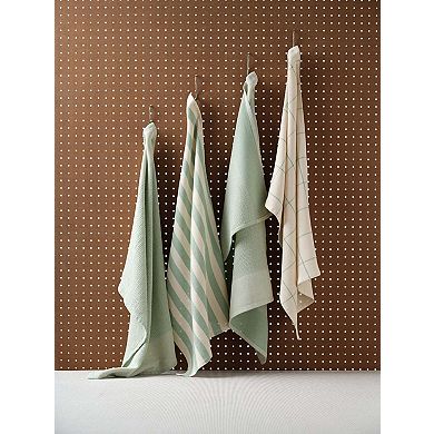 Kitchen Towels - Cotton Flat & Waffle Weave Set - Set of 4