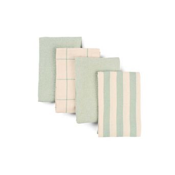 Kitchen Towels - Cotton Flat & Waffle Weave Set - Set of 4