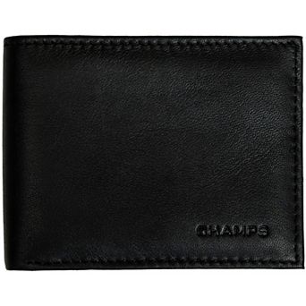 Classic Leather Bi-Fold Wallet-Black