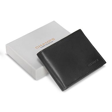 Classic Leather Bi-Fold Wallet-Black