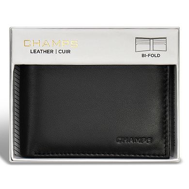 Classic Leather Bi-Fold Wallet-Black