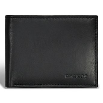 Classic Leather Center-Wing Wallet-Black