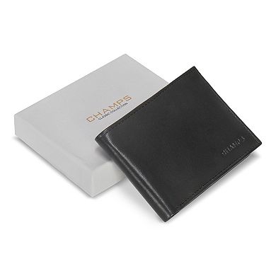 Classic Leather Center-Wing Wallet-Black