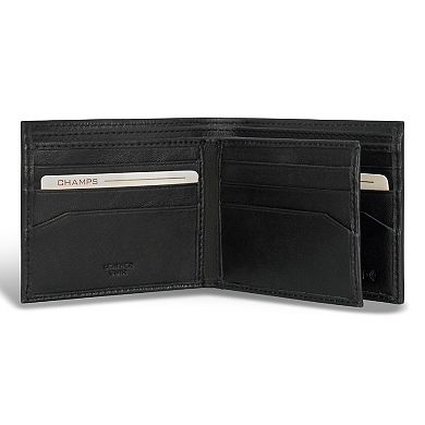 Classic Leather Center-Wing Wallet-Black
