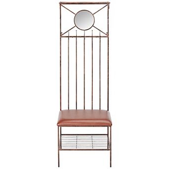 Kings Brand Furniture Pacher 5-Hook Hall Tree Coat Rack With Storage Bench