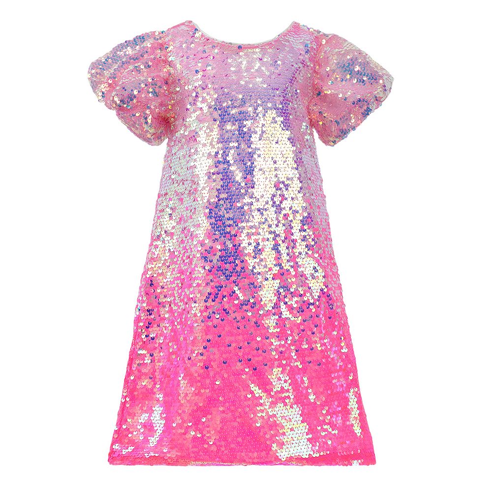 ladies pink sequin dress Sequin A Line Dress Pink