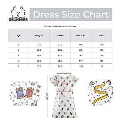 2Bunnies Girls' Galaxy Star Pattern Sequin Puff Sleeve Holiday Party Dress