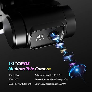 Contixo F33 4K Drone with 2-Axis Gimbal, Laser Obstacle Avoidance, 6KM Range, 40 Min Flight Time