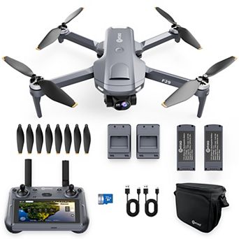 Contixo F29 GPS Drone, 4K Camera, 3-Axis Gimbal, 3KM Range, 46 Min Flight,2 Batteries, No FAA Needed