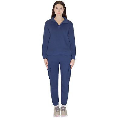 Women’s Cargo Lounge Set Soft Cotton Blend Two-Piece