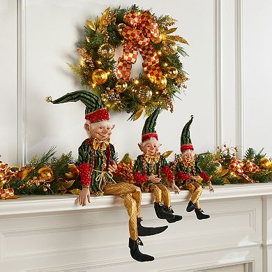BrylaneHome 38H Posable Christmas Elf